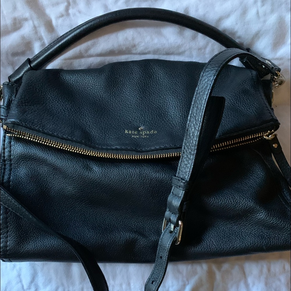 Kate Spade Black Leather Shoulder Bag
